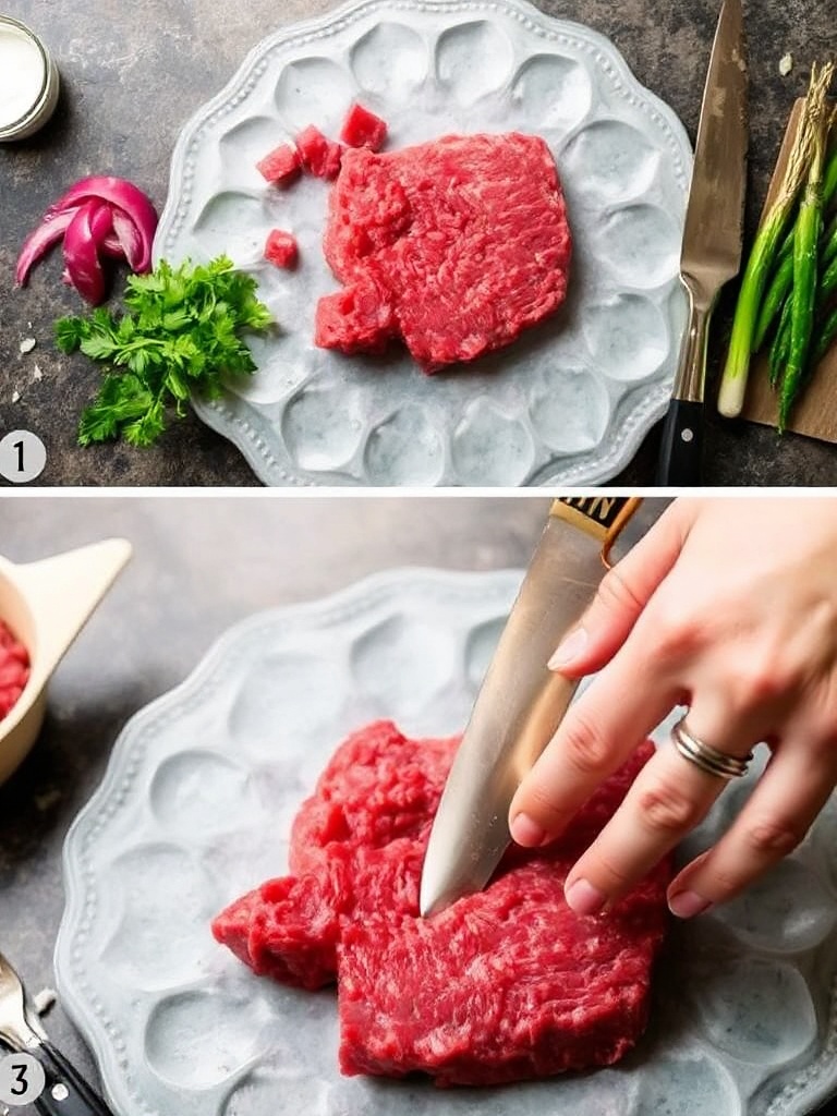tartare de boeuf preparation