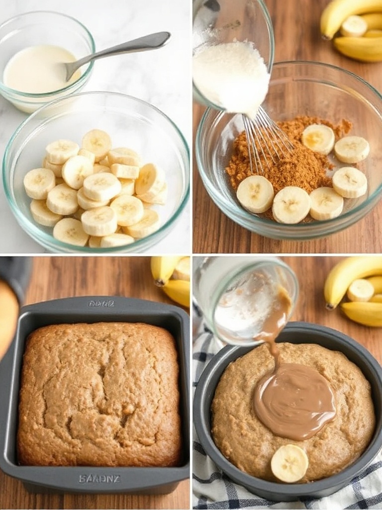 recette banana bread preparation