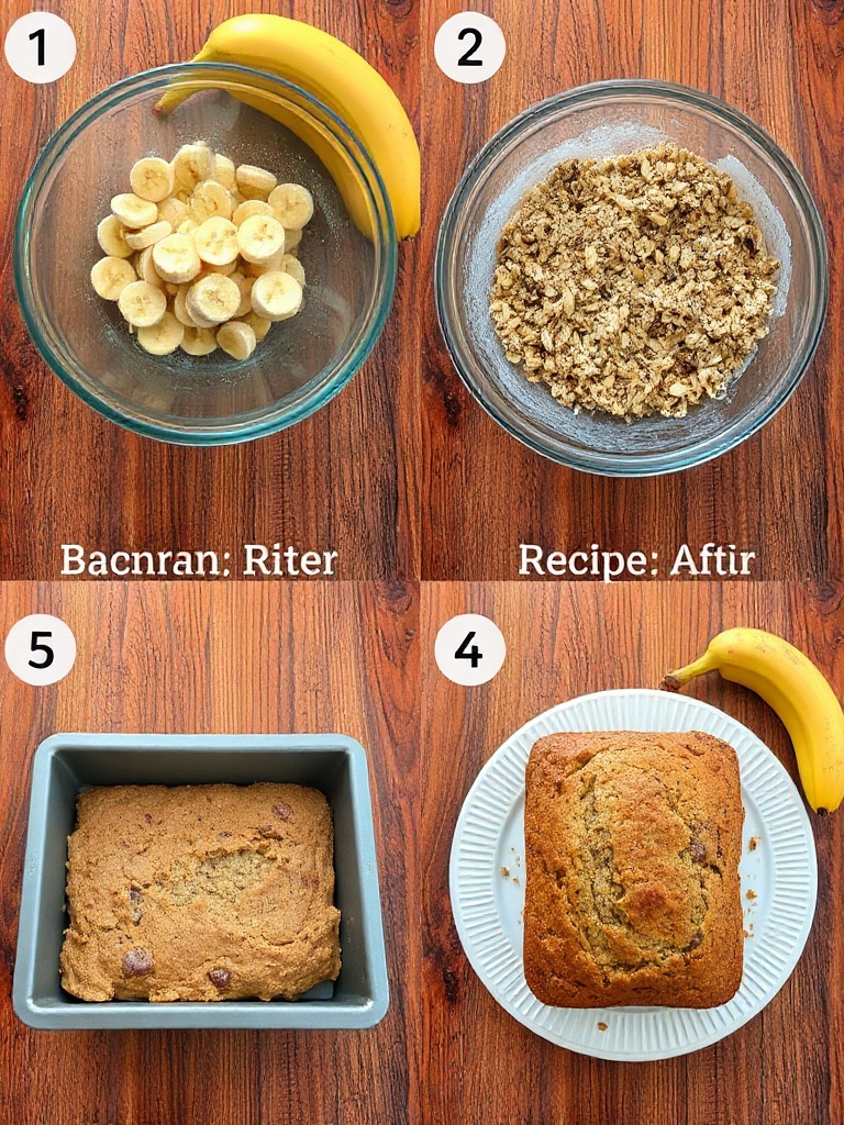 recette banana bread preparation