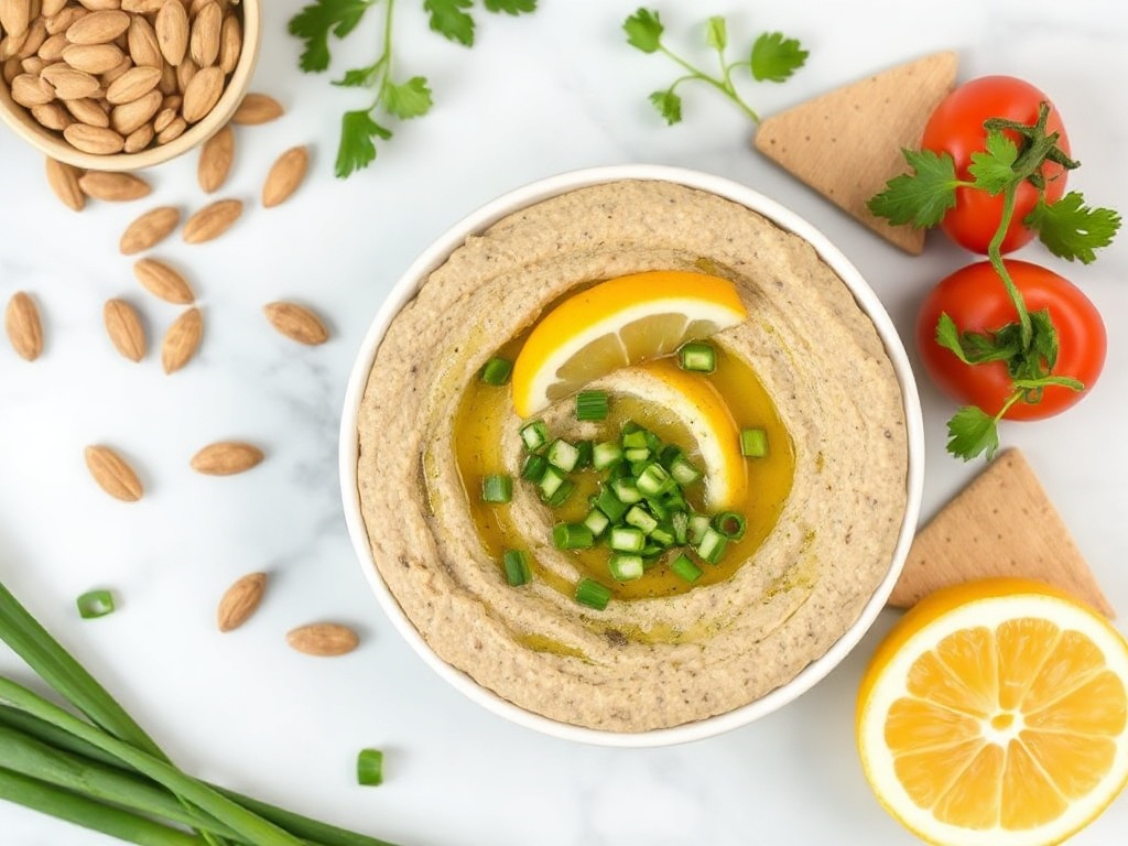 MCAS-Safe Sunflower Seed Hummus with Fresh Chives for Histamine Intolerance
