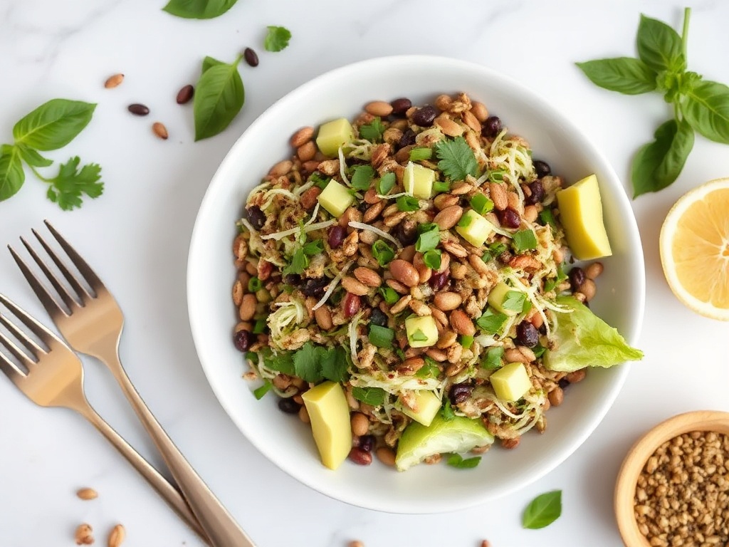 MCAS-Safe Pumpkin Seed Crusted Legume Sprout Salad for Immune Support