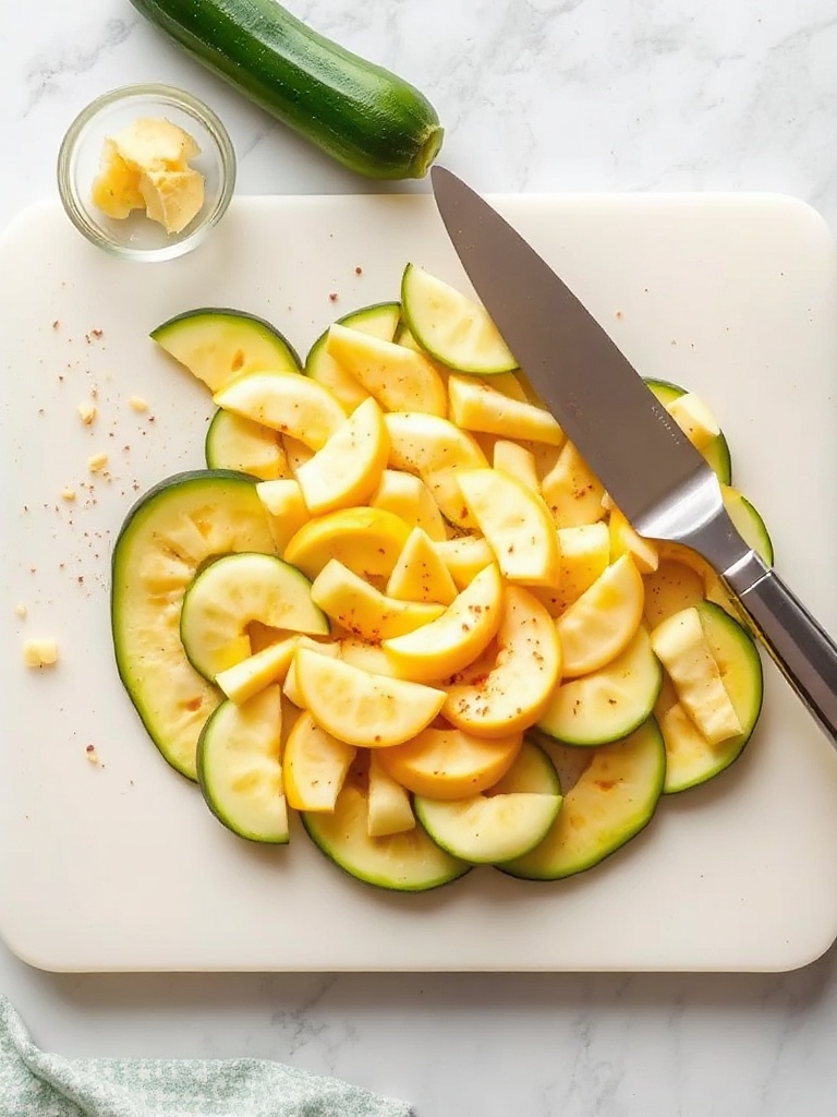 flan de courgettes preparation