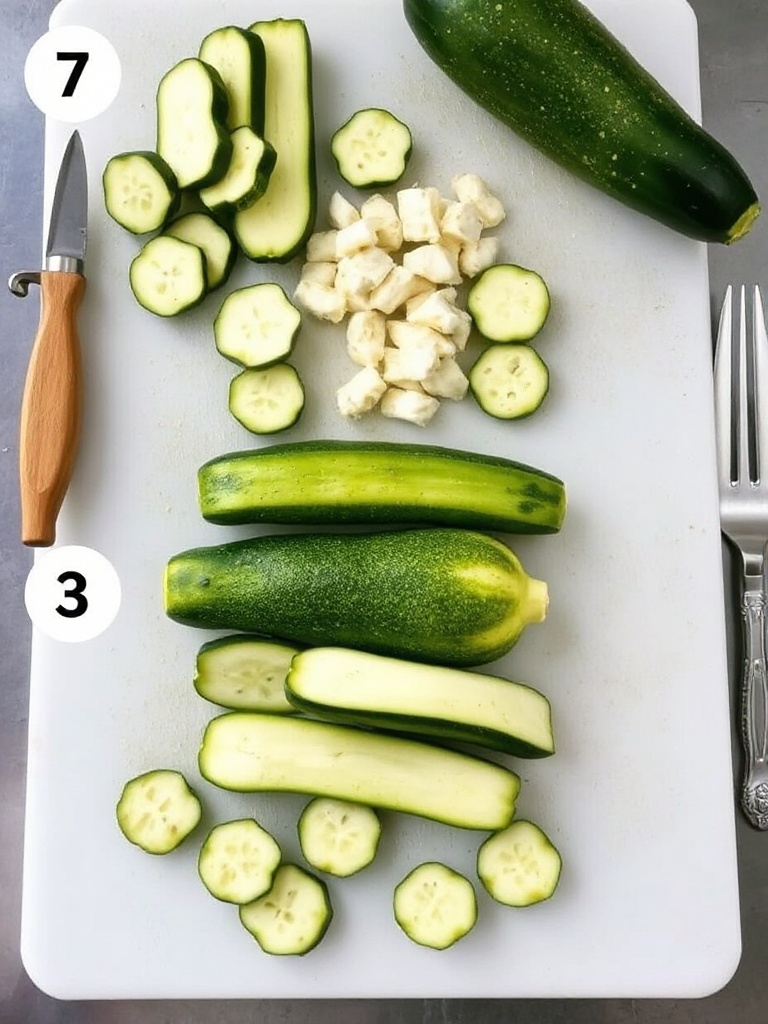 flan de courgettes preparation