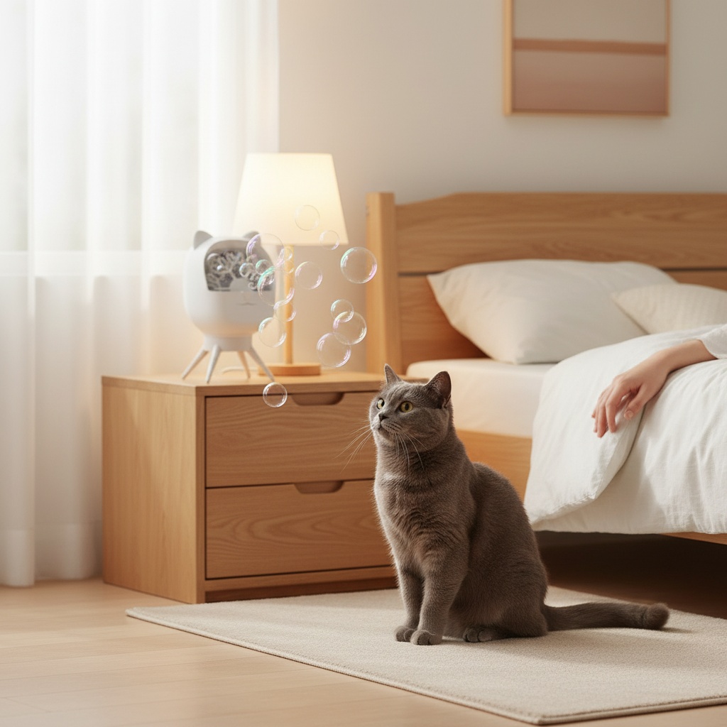 Aus träger Couch-Katze wird verspielter Jäger