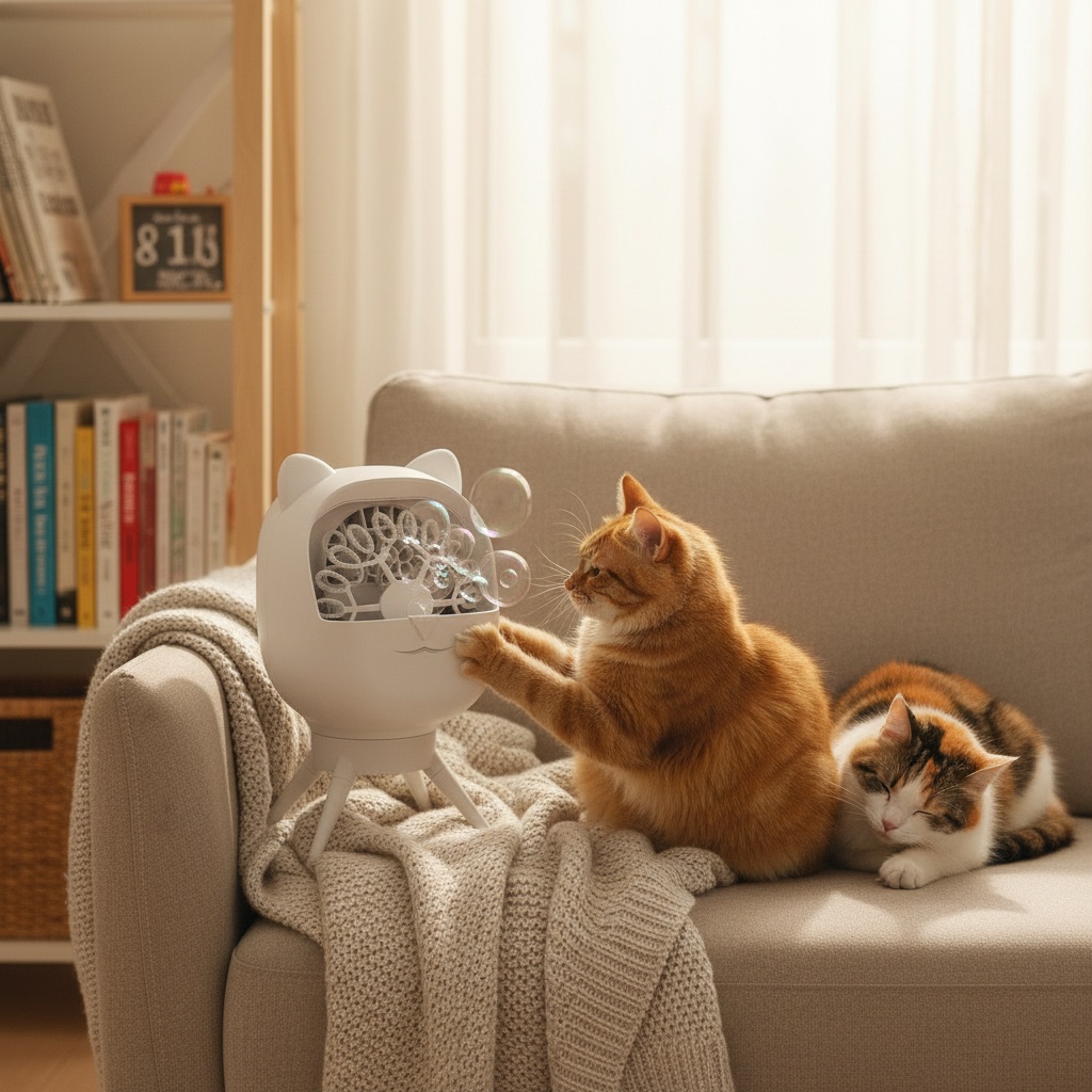 Aus träger Couch-Katze wird verspielter Jäger
