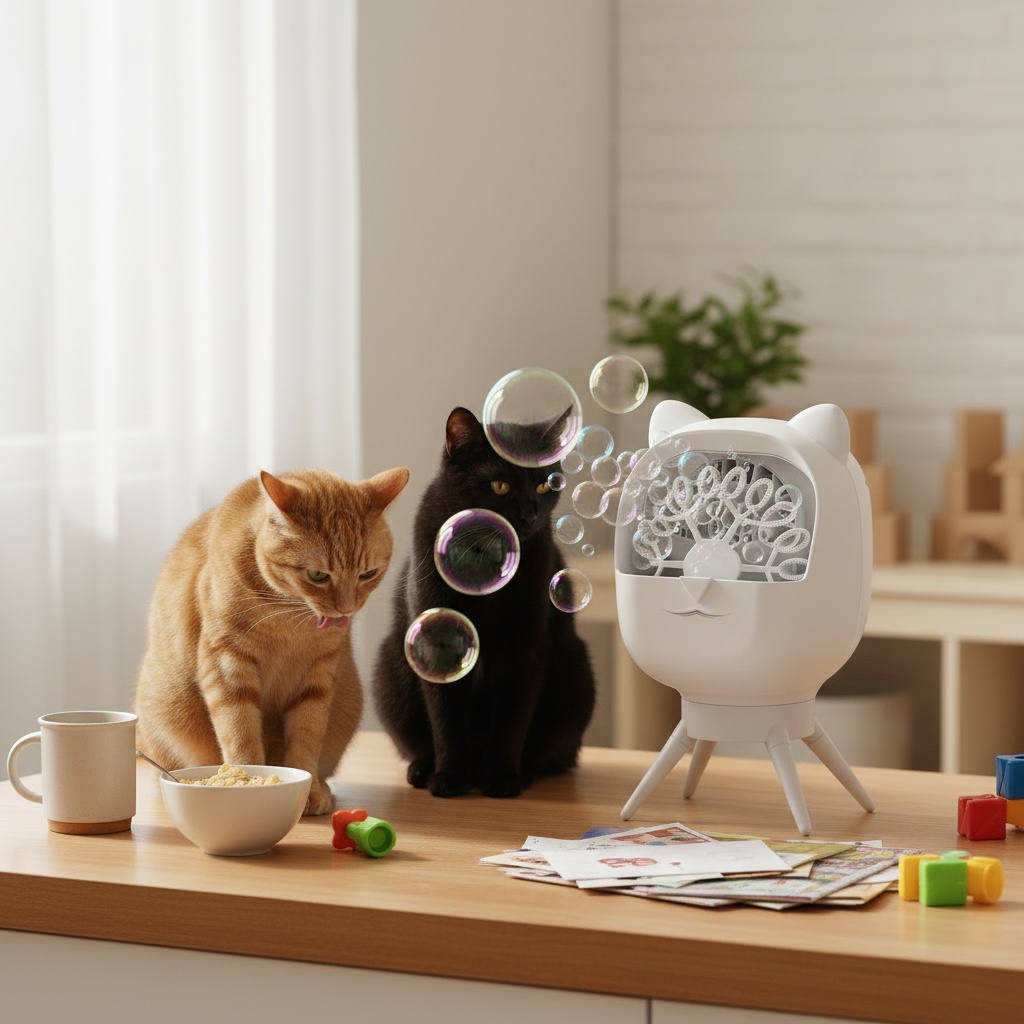 RadiantEra™ Automatische Seifenblasenmaschine für Katzen photo 1