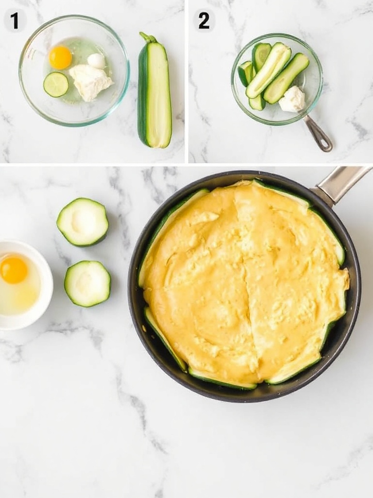 flan de courgette preparation