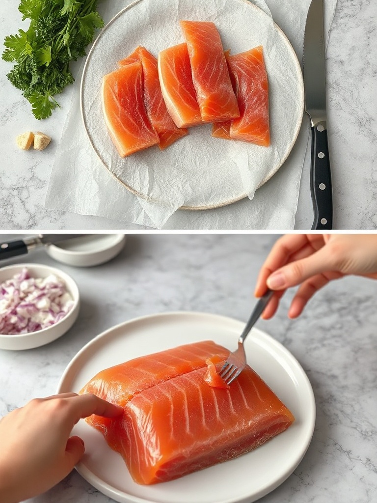 saumon gravlax preparation