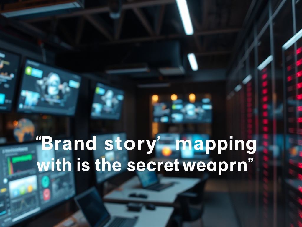 AI-powered brand story mapping illustration for personal branding and brand development strategies