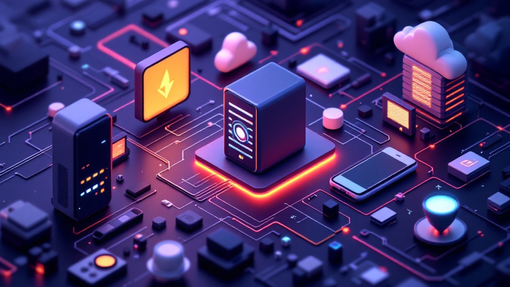 Self-hosted server setup with hardware and network equipment for secure data management