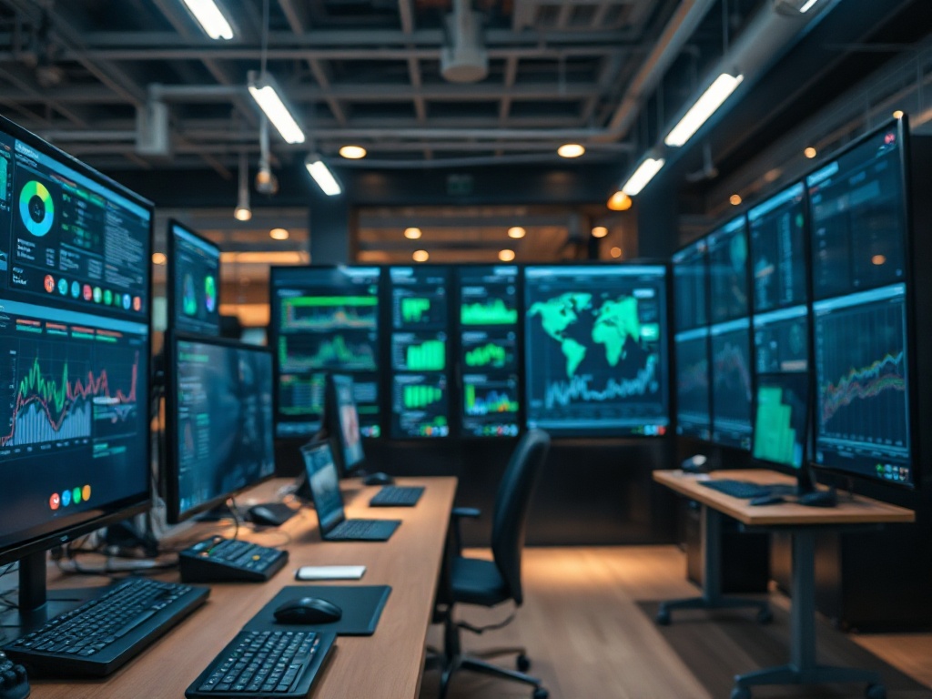 Illustration of small business owners analyzing AI-driven legacy forecasting costs and financial impact
