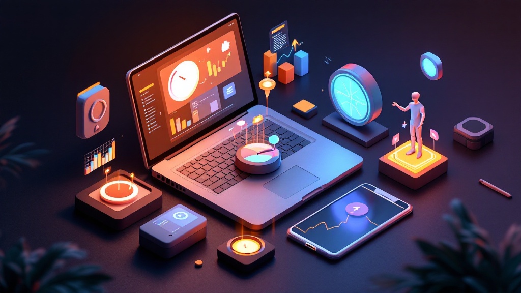 Futuristic AI financial forecasting tools for small businesses in 2026, digital interface with data charts
