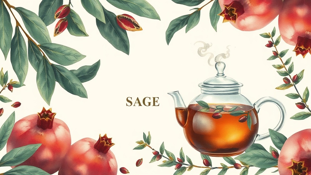 Infusão de Sálvia e Romã: Anti-inflamação Natural