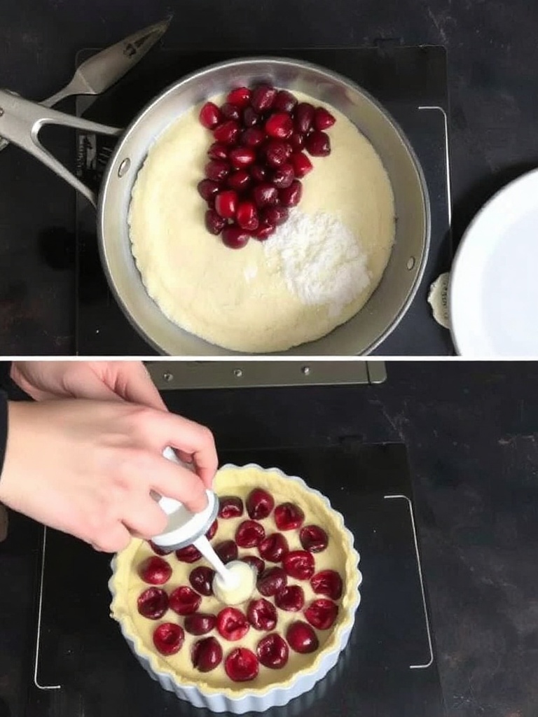 recette clafoutis aux cerises preparation