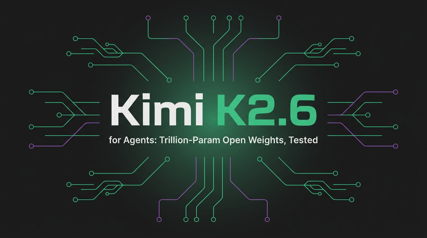 Cover image for Kimi K2.6 for Agents: Trillion-Param Open Weights, Tested
