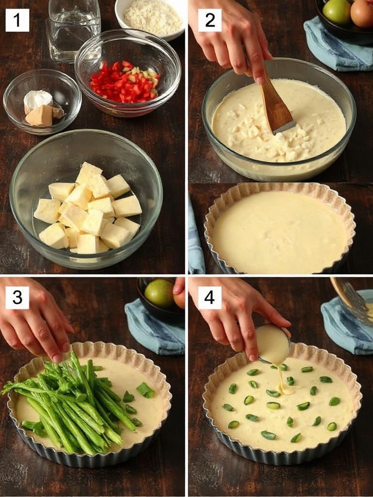 quiche au poireau preparation