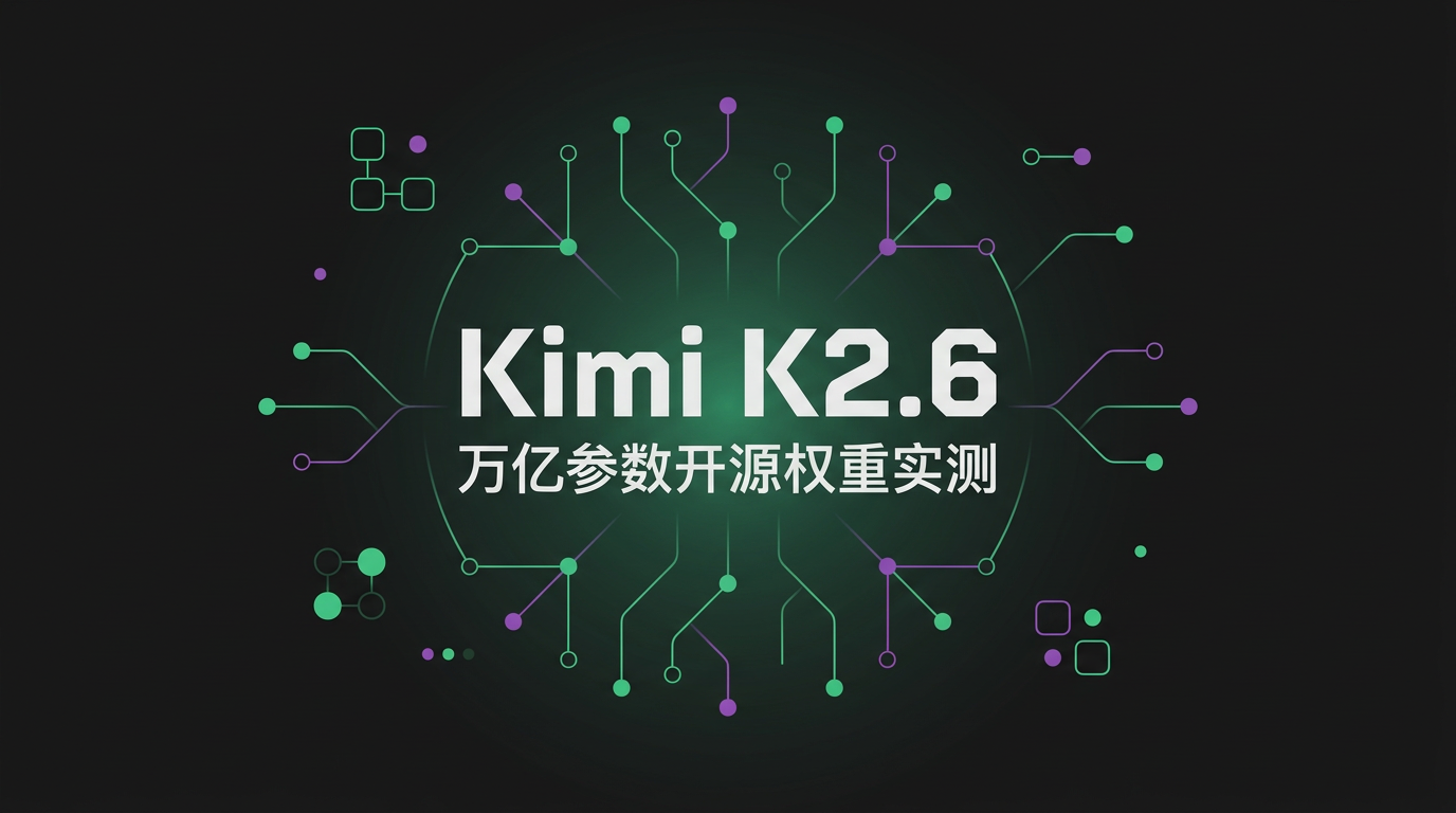 Cover image for Kimi K2.6 做 Agent：万亿参数开源权重实测