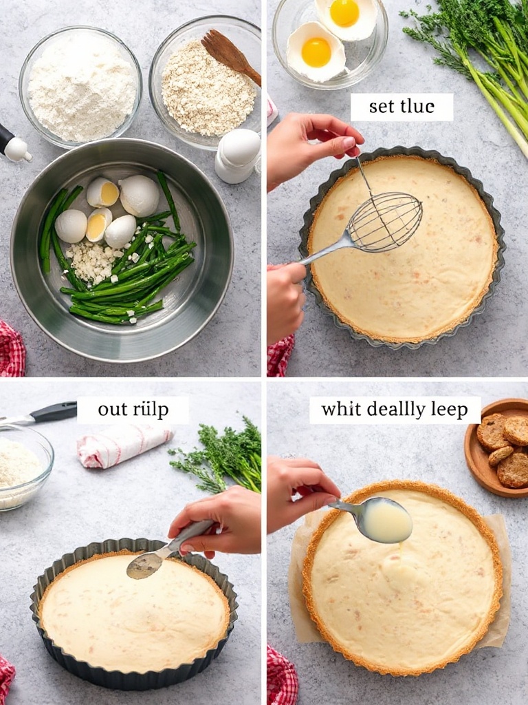 quiche au poireau preparation