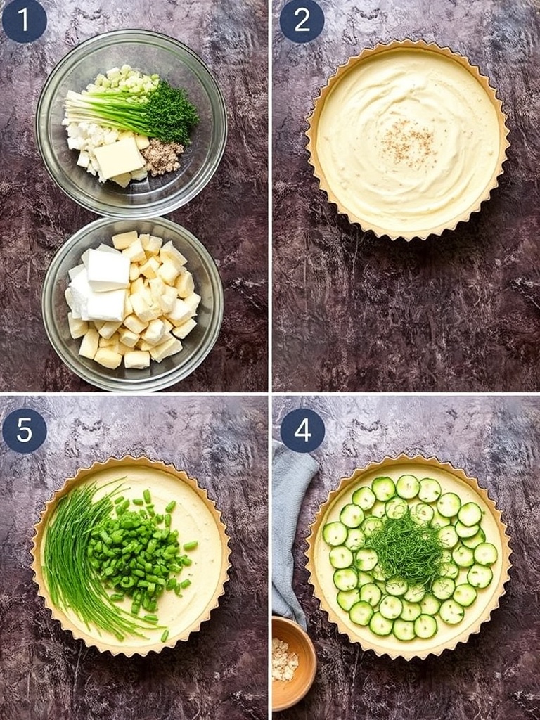quiche au poireau preparation