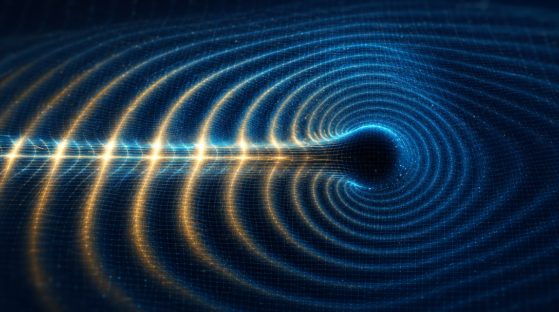Onde gravitationnelle diffractée par une masse invisible
