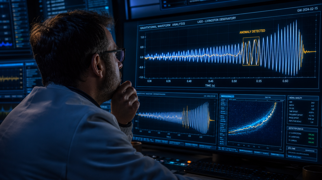 Analyse d'une forme d'onde gravitationnelle anormale