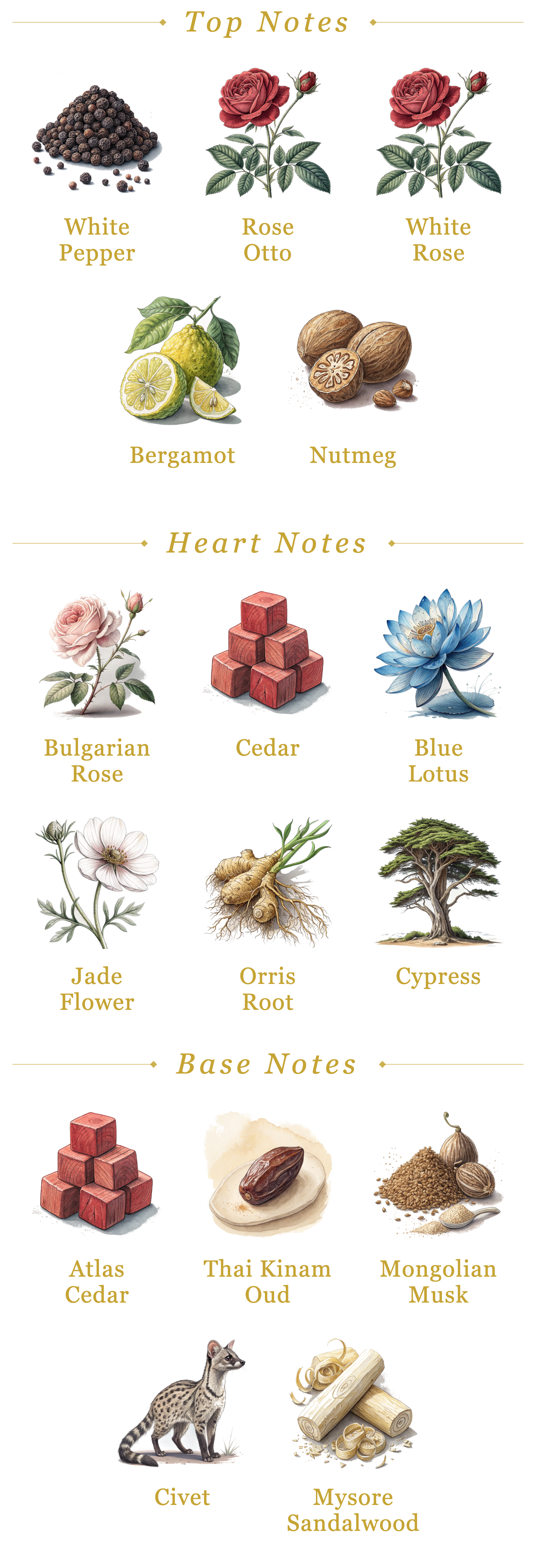 Lost Tribe Prince of Persia fragrance notes pyramid