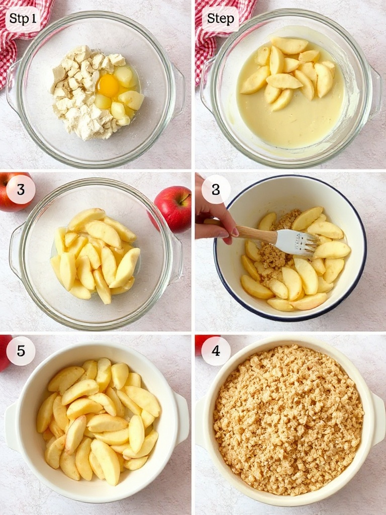 recette du crumble aux pommes preparation