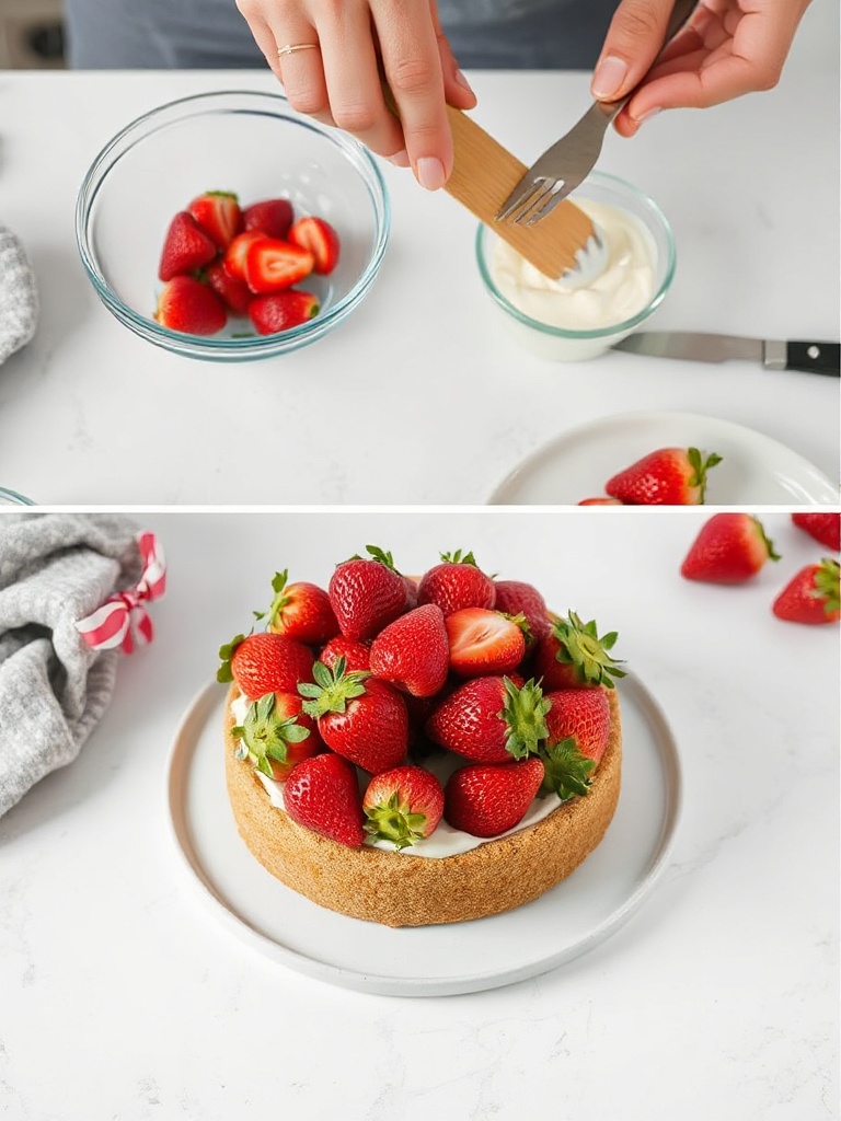 charlotte aux fraises preparation