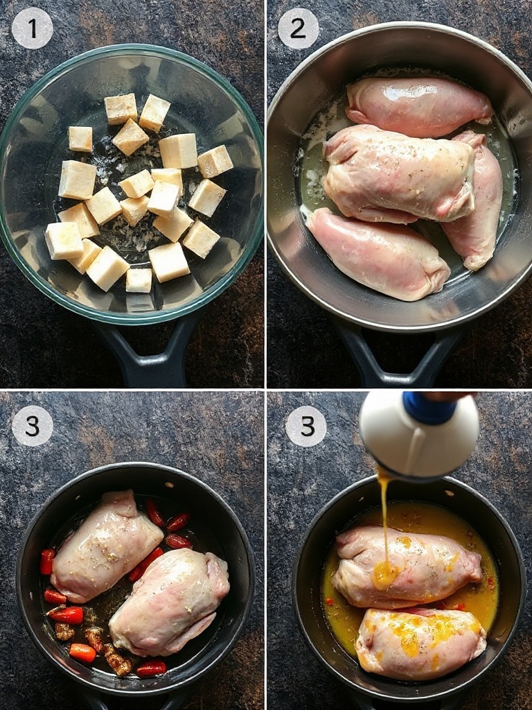 poulet mariné preparation