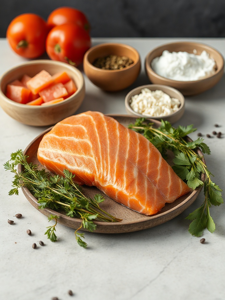 pâtes au saumon ingredients