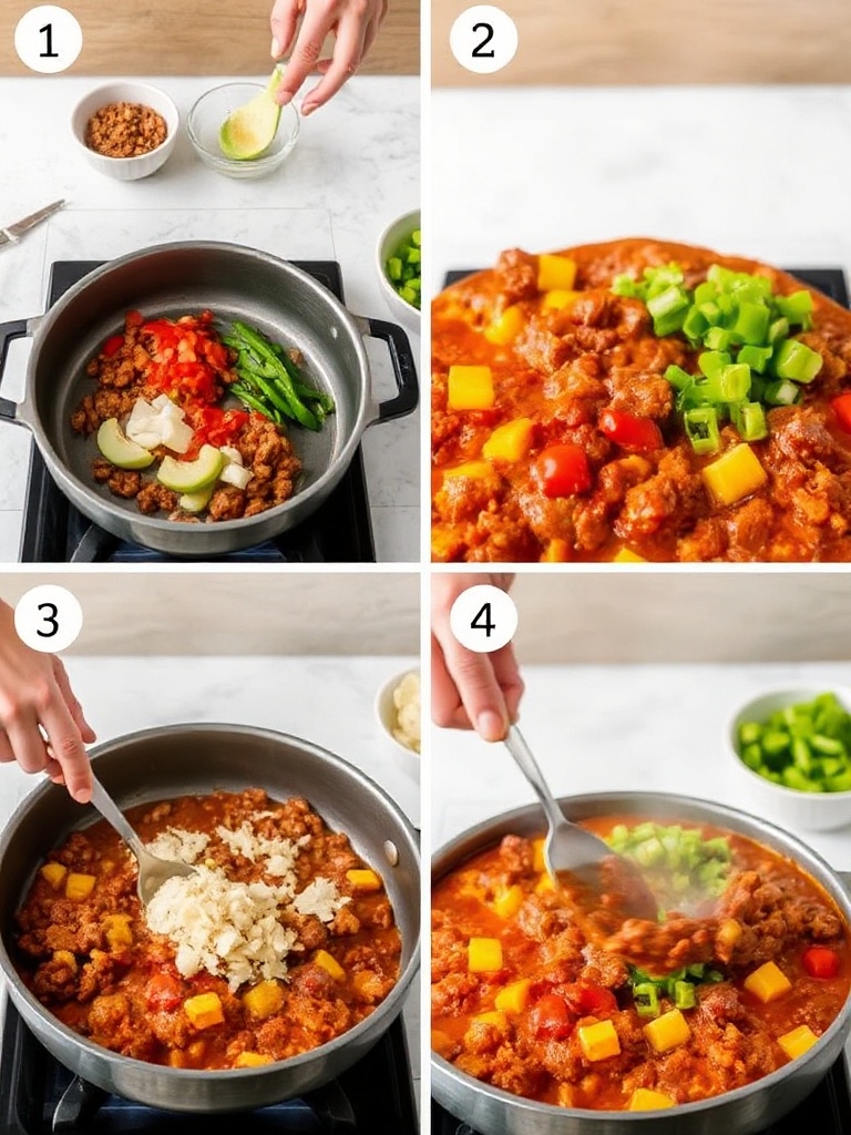 chili cone carne preparation