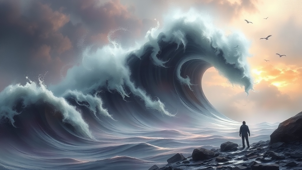 Sonhar com Tsunami Gigante: Transformação Emocional