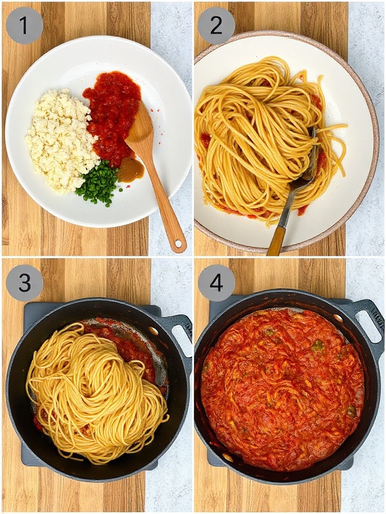 spaghetti bolognaise preparation