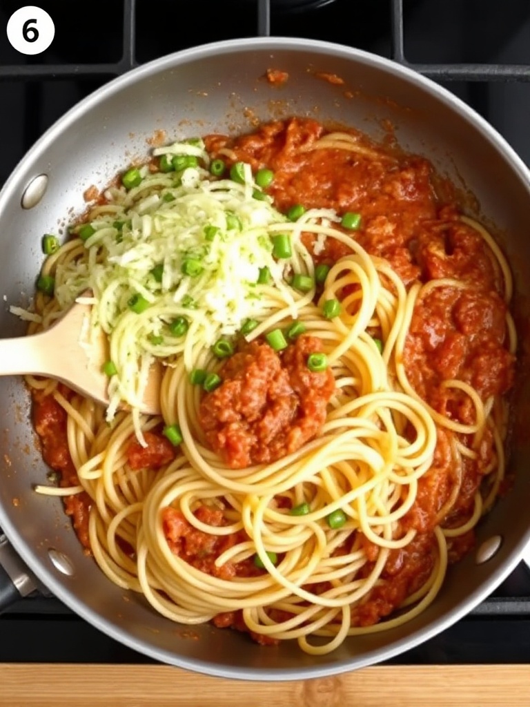 spaghetti bolognaise preparation