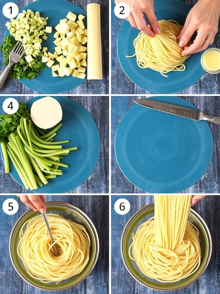 courge spaghetti preparation