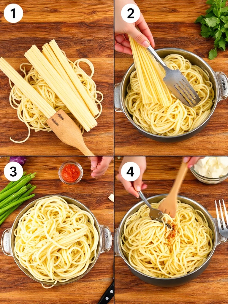 courge spaghetti preparation