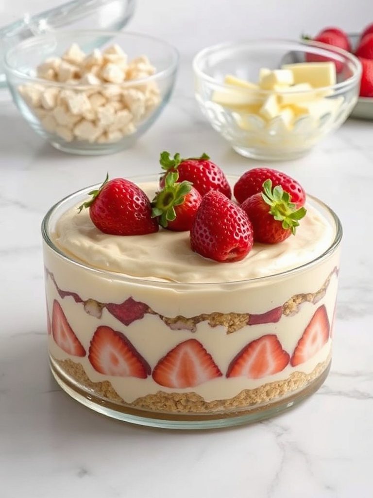 tiramisu aux fraises preparation