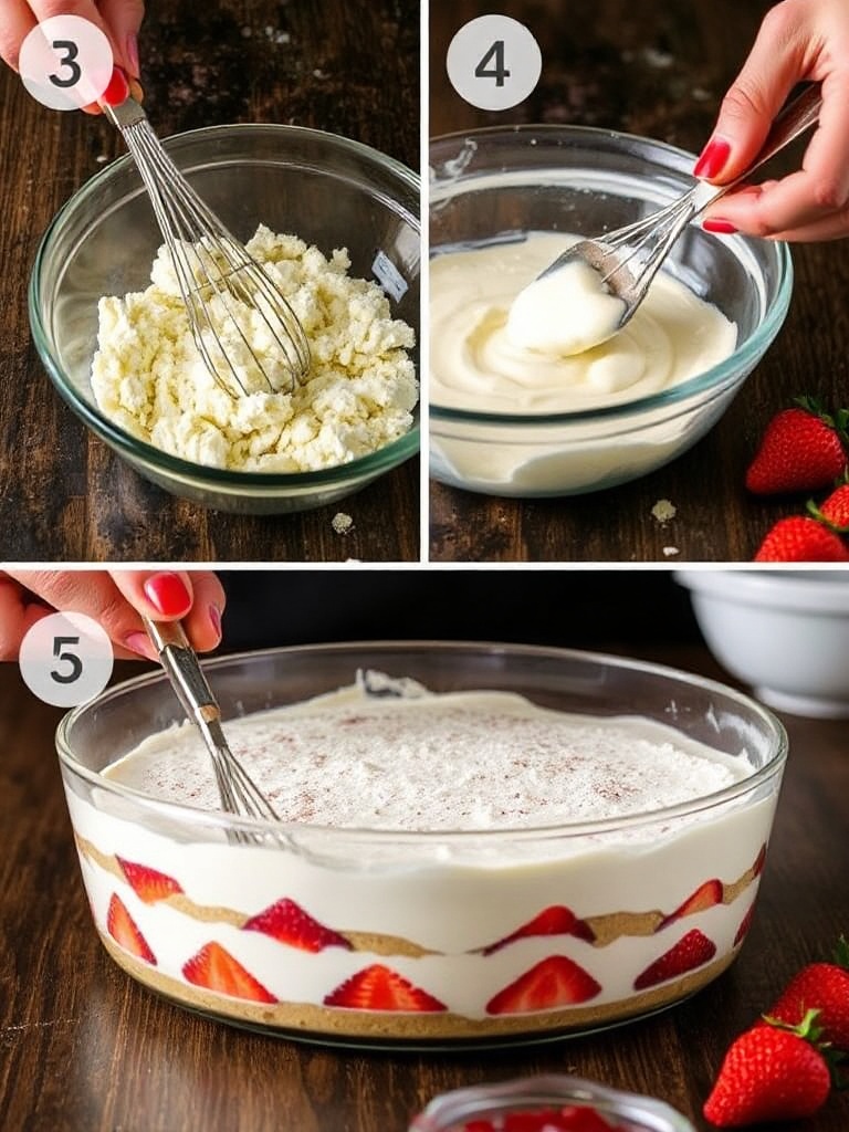 tiramisu à la fraise preparation