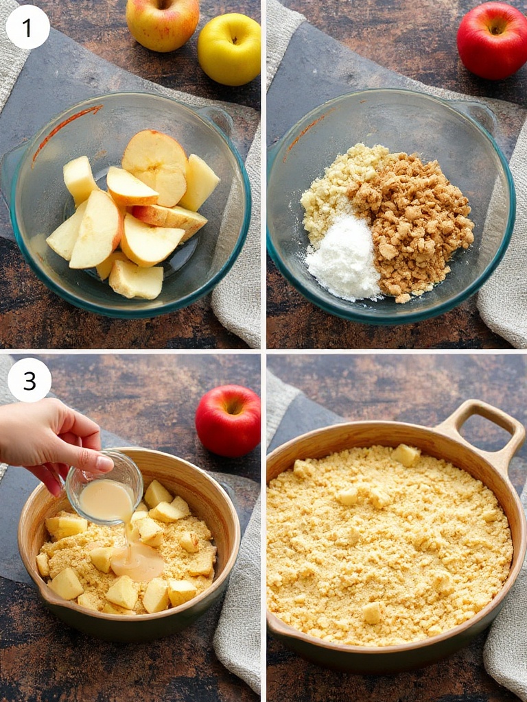 crumble aux pommes preparation