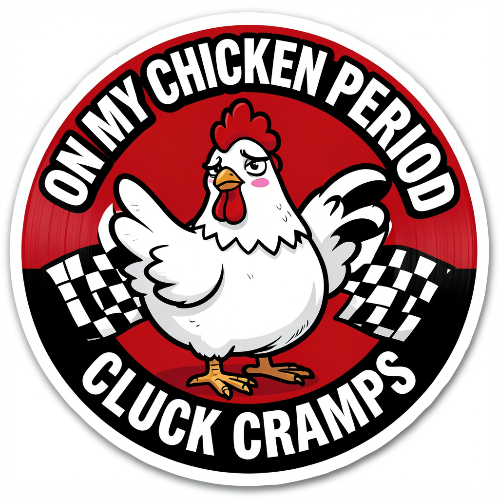 Chicken Period Sticker