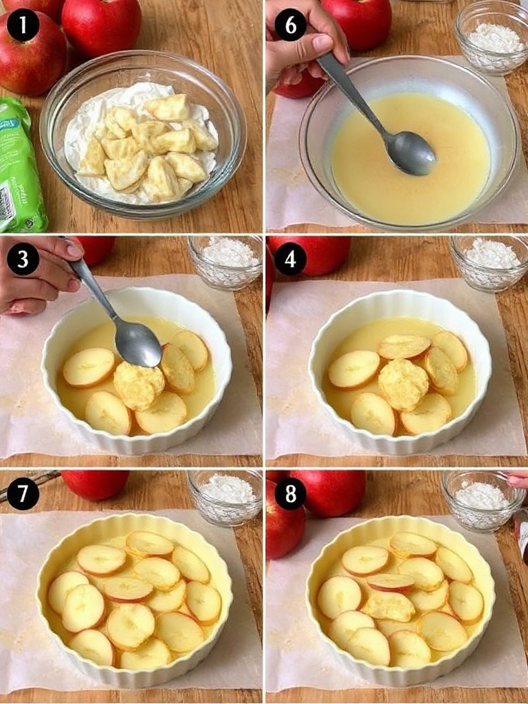 clafoutis aux pommes preparation