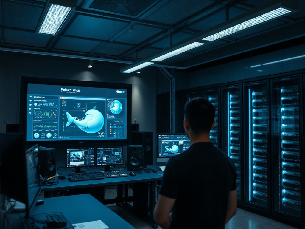 Illustration of real-time AI video synthesis process for AI video production technology