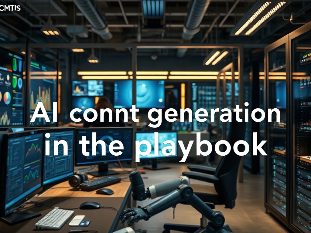 Illustration of AI content generation transforming business strategy and rewriting industry playbooks