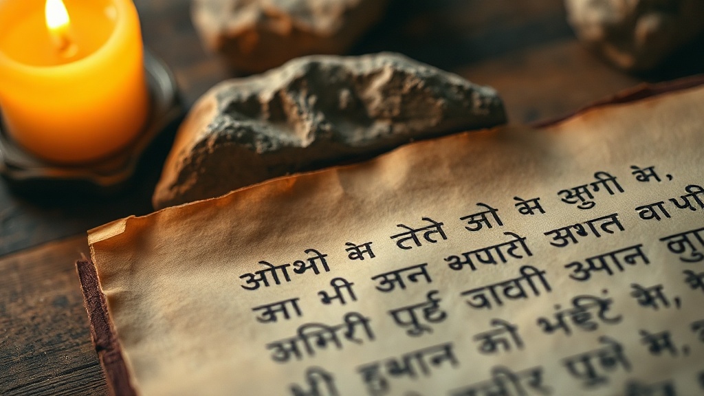 Syllabe Om gravée dans la pierre, symbole au cœur des mantras de tradition védique et bouddhiste