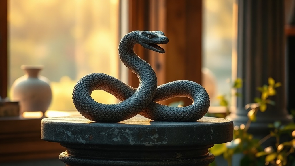 Deux serpents Nāga entrelacés en pierre sculptée, origine iconographique du nœud éternel