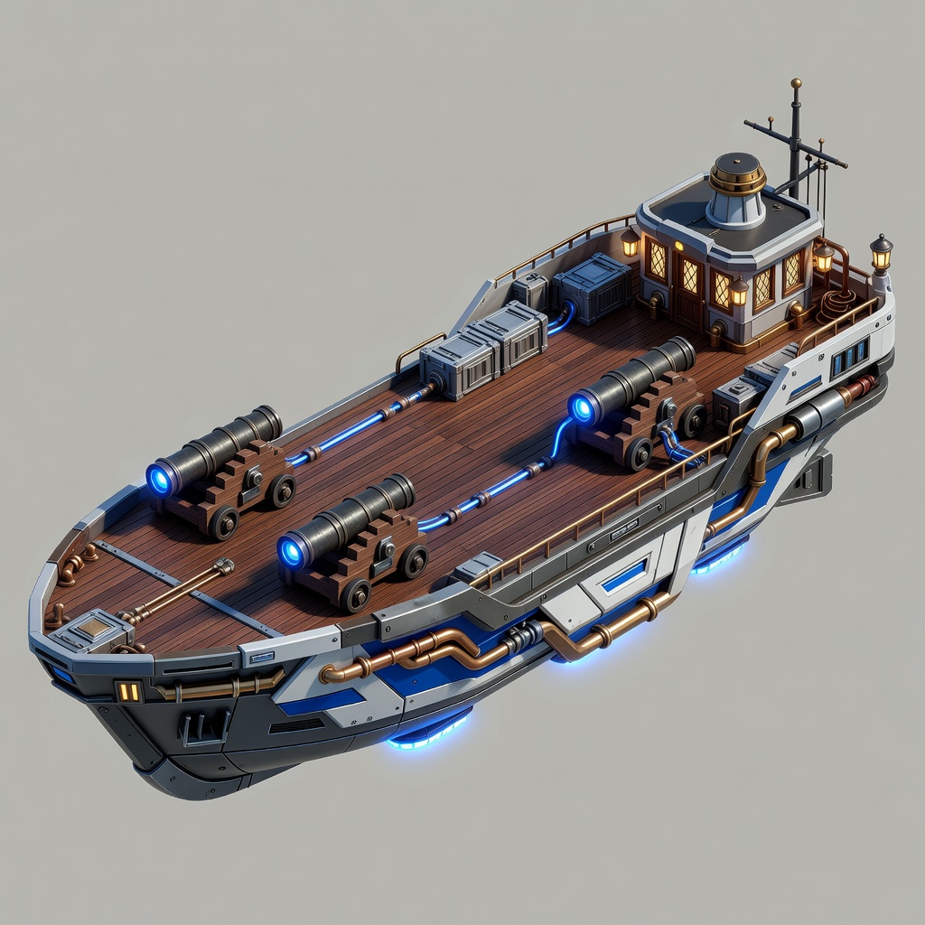 Tricorn Vessel Deck Cannons 2x2