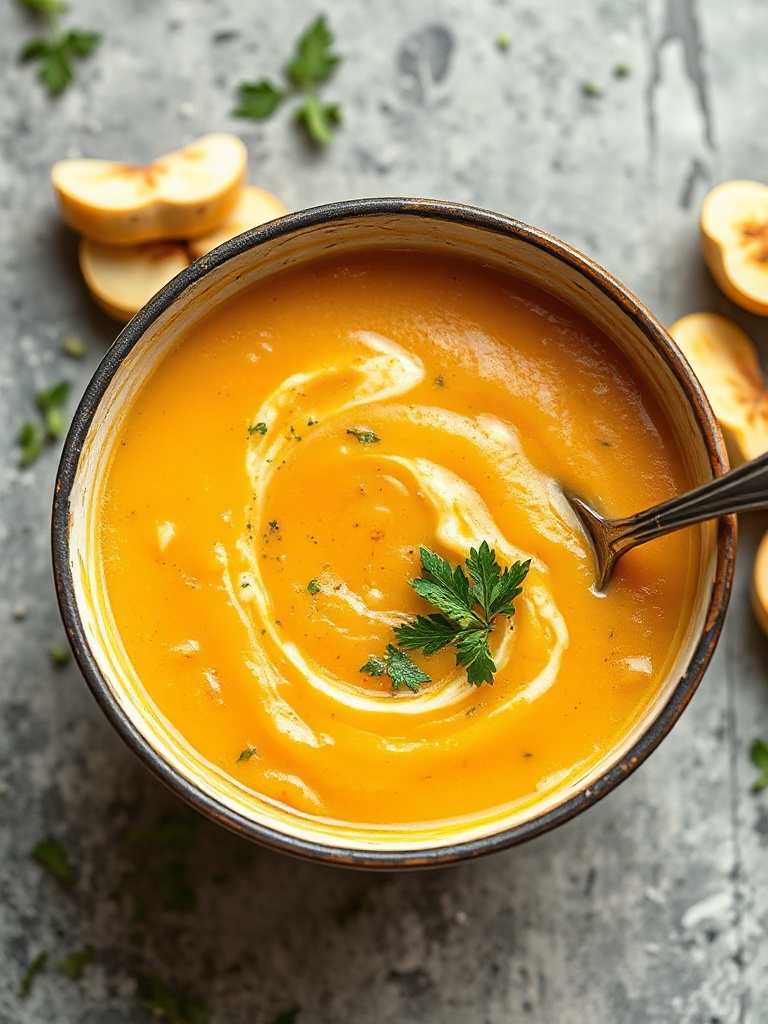 soupe butternut preparation