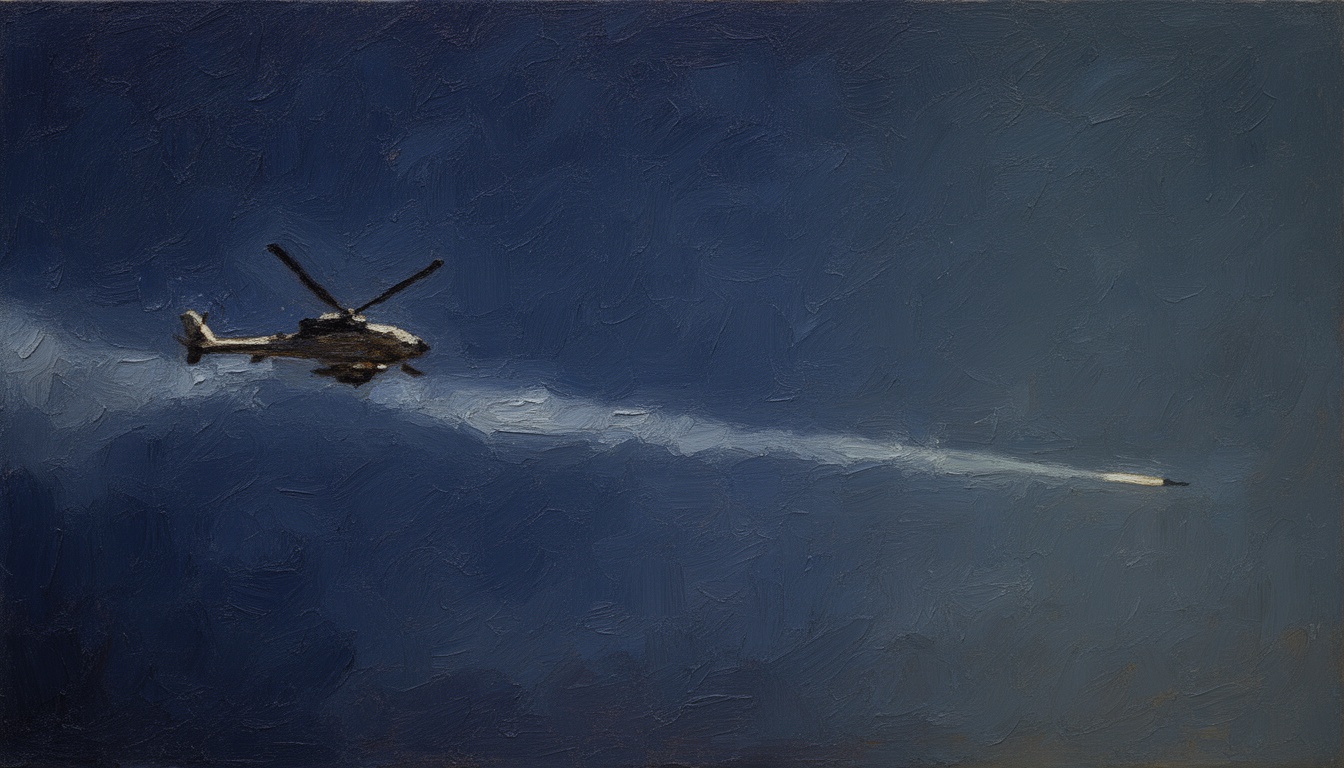 Israeli Helicopter Launches Missile in Gaza City