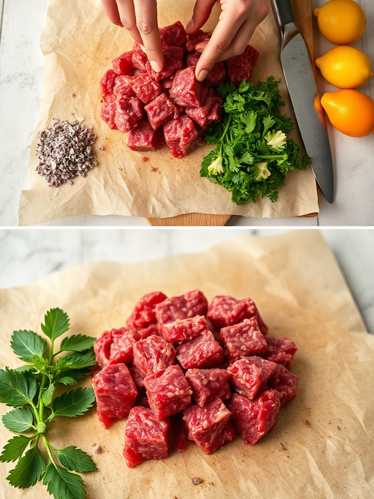 tartare de boeuf preparation