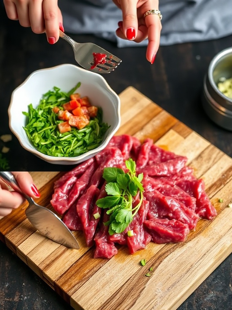 tartare de boeuf preparation